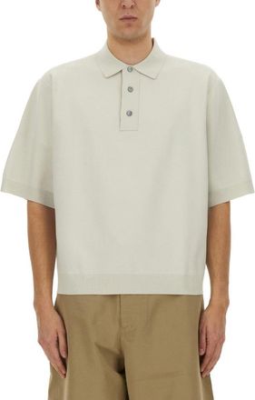 STUDIO NICHOLSON Short Sleeve Polo With Classic Collar
