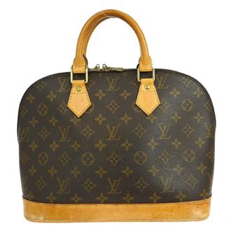 Louis Vuitton Alma Handbag Monogram Canvas Brown Canvas Handbag (Pre-Owned)