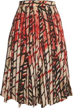 Bottega Veneta Gonna in seta con stampa - Rosso