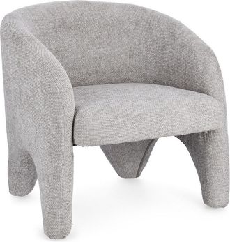 BIZZOTTO Design Sessel Junko, Chenille Hellgrau