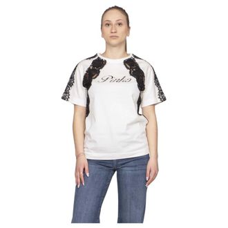 Pinko T-Shirts, female, White, Size: XS Maglia Esther