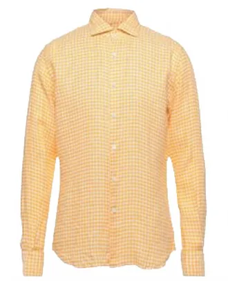 Glanshirt Mens Long Sleeve Top In Orange