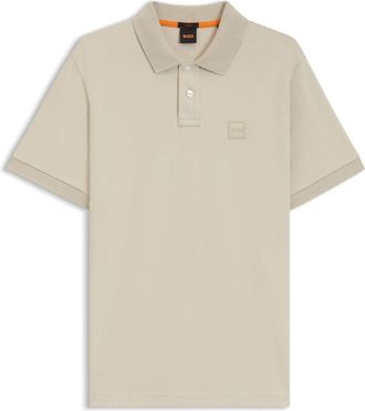 HUGO BOSS Mens Passenger Slim Fit Polo Shirt in Beige Cotton - Size 4XL