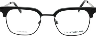 Lucky Brand VLBD322 Rectangular Metal Frame Eyeglasses - Black