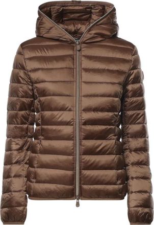 Save The Duck Alexis Hooded Jacket - Dames - Jassen - Bruin - Maat: L Zijde