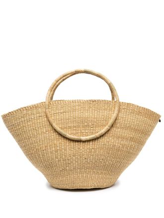 Muu&ntilde; interwoven-design tote bag - Neutrals