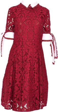 Pinko Truffacuori Midi Jurk - Dames - Casual kleedjes - Rood - L - Polyester - Kleedjes