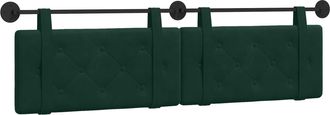 vidaXL Cabecero Colgante Verde Oscuro Terciopelo Vidaxl