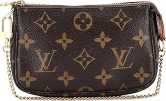 Louis Vuitton Pochette Accessoires Monogram Canvas Mini clutch bag - Bruin
