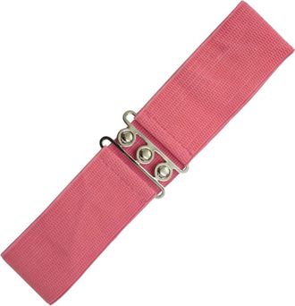 Banned Retro Vintage 1950s Elasticated Wide Nurse Belt - Coral (Medium - UK 10-16)