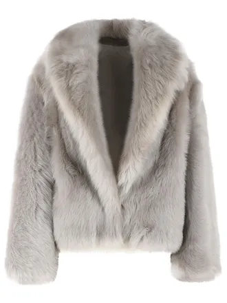 Salvatore Santoro Grey Sheepskin Fur Jacket