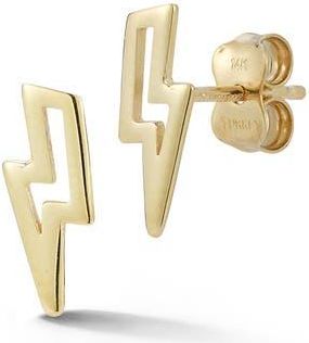 Ember Fine Jewelry Lightning Bolt Stud Earrings in Gold at Nordstrom Rack
