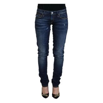 Acht Slim-fit Jeans, female, Blue, Size: W26 Low Waist Denim Pants