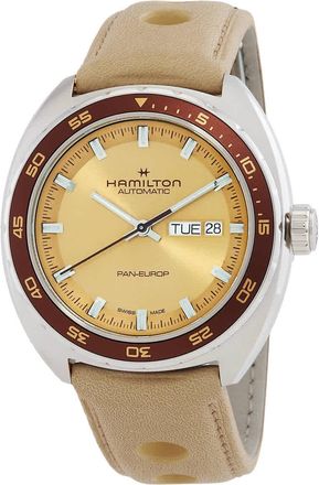 Hamilton American Classic Pan Europ Day Date Automatic Beige Dial Mens Watch H35435820