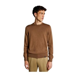Fay Maglia Girocollo - male - Fay - Round-neck Knitwear - Brown - S - Knitwear