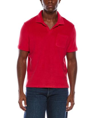 Isaia Silk-Blend Terry Polo Shirt