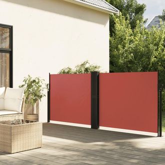 Berkfield Home Retractable Side Awning Terracotta 120x600 cm in Orange