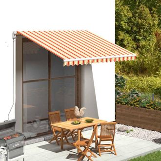 vidaXL Tela De Repuesto Para Toldo Amarillo Y Naranja 3,5x2,5 M Vidaxl