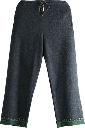 Péro drawstring cropped trousers - Grijs