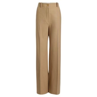 Patou Wide Trousers, female, Beige, XS, Beige Wool Cashmere Blend Trousers