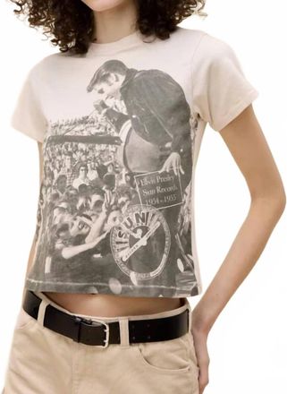 Daydreamer Sun Records Elvis In Concert Tee In Dirty White