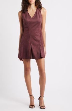 En Saison Nelly Faux Suede Minidress in Plum Brown at Nordstrom Rack, Size X-Small