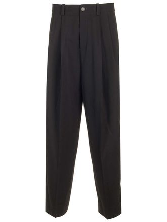 Off-white Virgin Wool Trousers Nero-Uomo