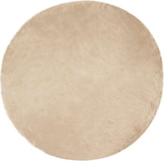 vidaXL Alfombra De Imitaci&oacute;n De Piel De Oveja Tafalla Beige &Oslash; 200 Cm Vidaxl