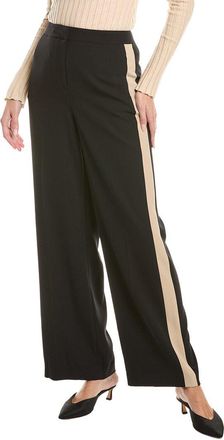 Kenneth Cole Fly Front High-Rise Side Stripe Wide Leg Pant