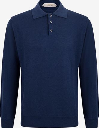 Aurélien Geknöpfter Polo-Pullover aus extrafeiner Merinowolle Cashwool