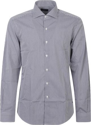 Fay Formele Overhemd - Heren - Zakelijke Overhemden - Blauw - 2XL - Overhemden