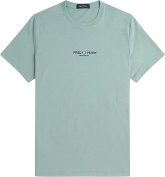 Fred Perry Hombre, Camisetas, Azul, Talla: S