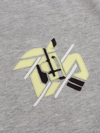 Hermès 2020s leather-patch crew-neck T-shirt - men - Cotton/Leather - L - Grey