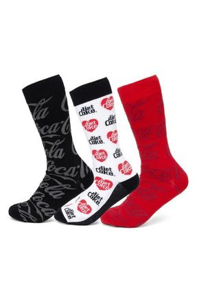 Cufflinks Inc. Coca-Cola Assorted 3-Pack Crew Socks Gift Box Set in Multi at Nordstrom