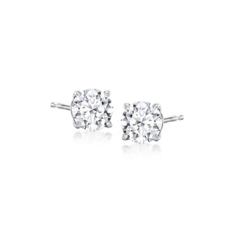 Ross-Simons Lab-Grown Diamond Stud Earrings in Sterling Silver