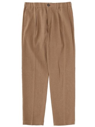 Herno Tailored Pleated Linen-Blend Formal Pants