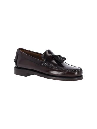 Sebago Mens Flat Shoes Brown Leather