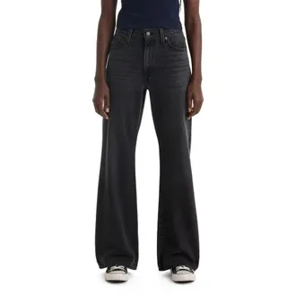 Levi's 94 Baggy Jeans Womens Black Denim High Rise Bootcut Leg JAX1813