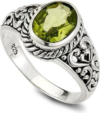 Samuel B. Silver 1.75 ct. tw. Peridot Balinese Ring