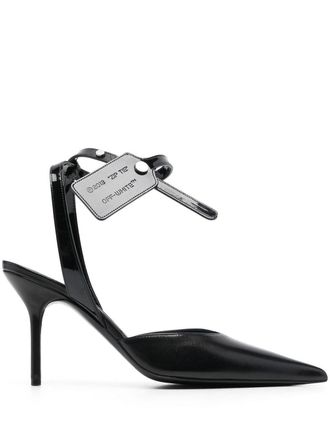 Off-white Varnish 95mm pumps - women - Leather/Leather/Leather - 36 - Black