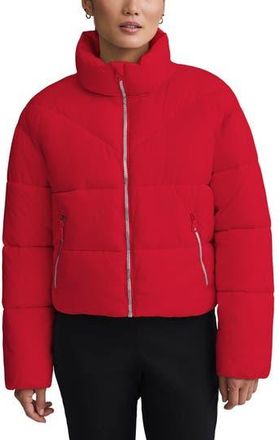 NVLT Stand Collar Crop Puffer Jacket in Scarlet Red at Nordstrom Rack, Size X-Large