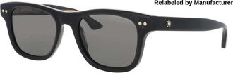 Montblanc Polarized Smoke Square Mens Sunglasses MB0254S 005 53