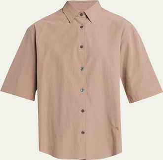 Maria McManus Short-Sleeve Cotton Tunic Shirt