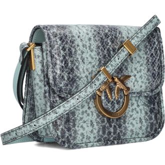 Pinko Pinko, Tassen, Dames, Blauw, ONE Size, Stijlvolle Love Box Bag voor de zomer