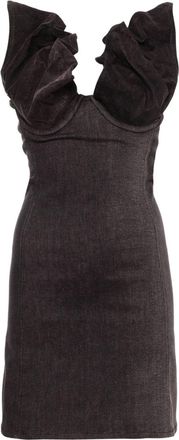 Y / Project denim mini dress - women - Cotton/Elastane - 36 - Black