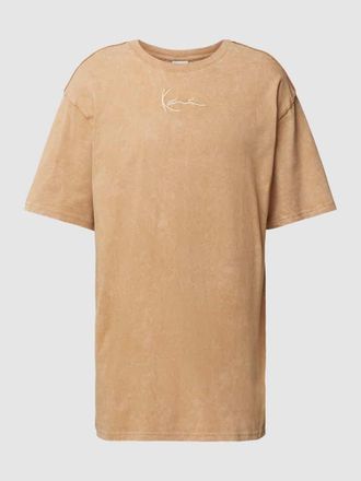 Karl Kani T-Shirt mit &uuml;berschnittenen Schultern in Beige, Gr&ouml;&szlig;e XS