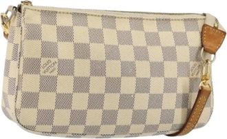 Louis Vuitton Pre-owned Cross Body Bags, female, White, Size: ONE SIZE Pre-owned Damier Azur Pouch