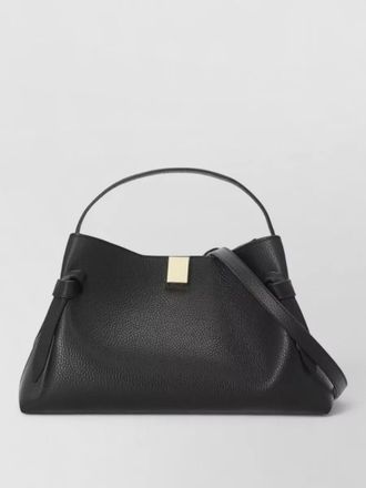 Yuzefi top handle tote bag pebbled leather