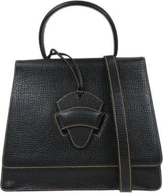 Loewe Pre-owned Handbags, female, Black, Size: ONE SIZE Pre-owned Leather Handbag