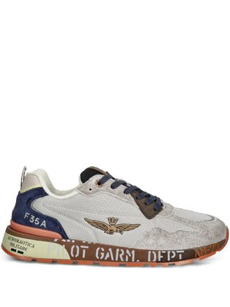 Aeronautica logo-detail lace-up sneakers - Grigio